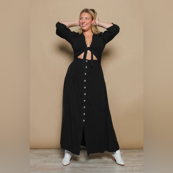 Free People STRING OF HEARTS Cutout Maxi Dress - Picture 5 of 7